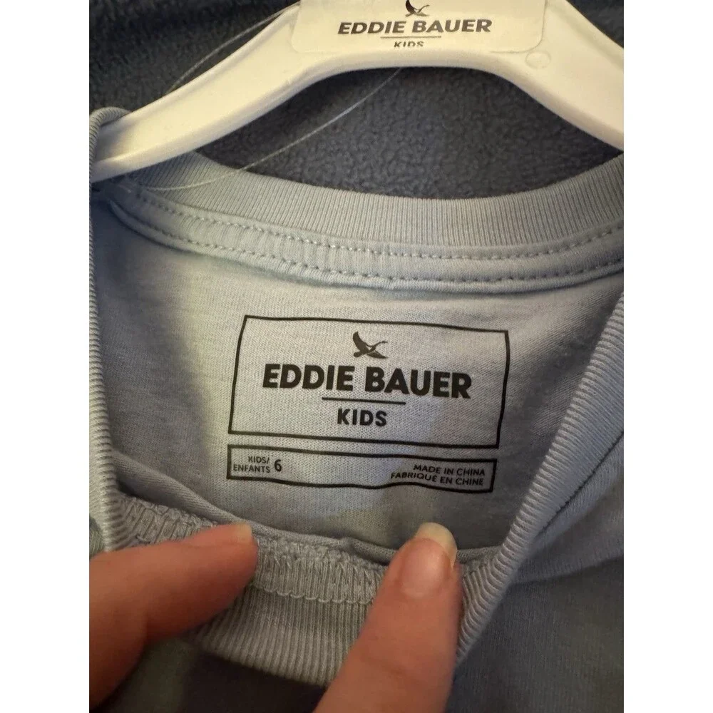 NWT Eddie Bauer 3 Piece Set Boys Size 6 Jacket, Pants And Tshirt Coastal‎ Blue
